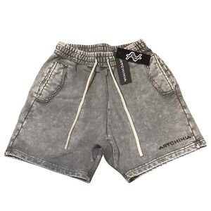 ARTCHIMIA Acid Wash Gray Cotton Blend Shorts Mens Casual‎ Athleisure Gym - NWT